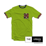 Ank014 - Ankara Pocket Contrast Tshirt - Pear Green