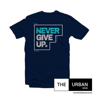 Never Give Up - Navy Blue