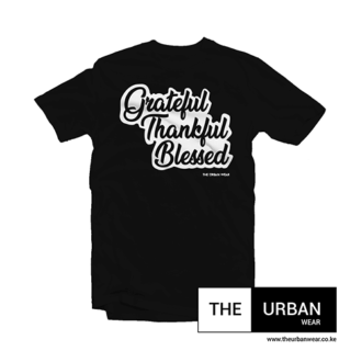 Grateful Thankful Blessed - Black