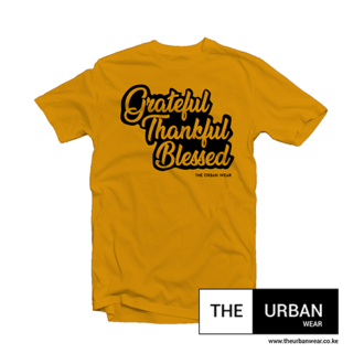 Grateful Thankful Blessed - Mustard