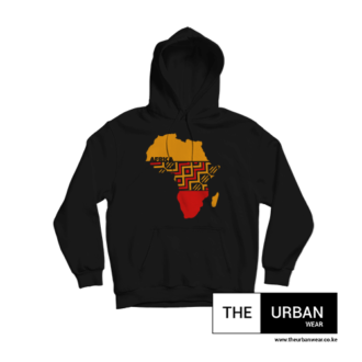 Africa Print – Hoodie – Black