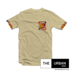 Ank029 - Ankara Pocket Contrast Tshirt - Beige