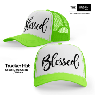 Blessed - Lime  Green and white - Trucker Hat