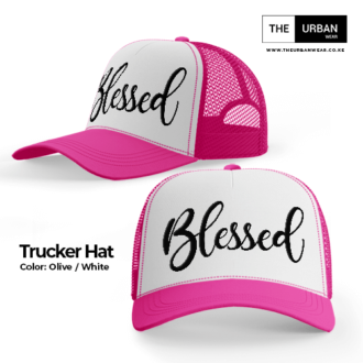 Blessed - Pink and White- Trucker Hat
