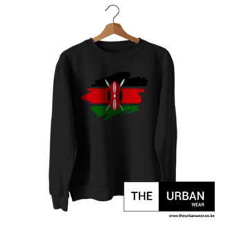Kenya Flag - Sweatshirt - Black