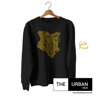 Kenya - Sweatshirt - Black (Gold Print)