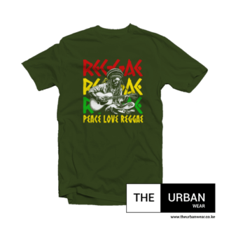 Peace Love Reggea -Jungle Green