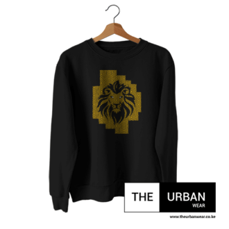 Lion - Sweatshirt - Black with Gold