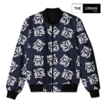 Don't Look Back - Bomber Jacket - Navy Blue Denim