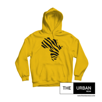 Africa - Zebra Print – Hoodie – Yellow