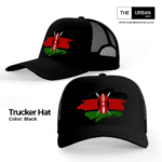 Kenya Flag – Black – Trucker Hat