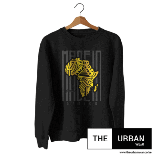 Made In Africa - Sweatshirt - Black with Gold