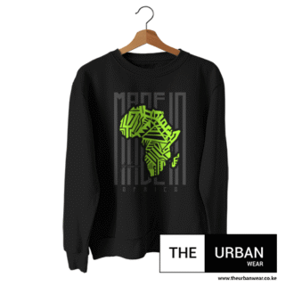 Made In Africa - Sweatshirt - Black with Green