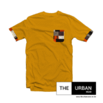 Ank040 - Ankara Pocket Contrast Tshirt - Mustard