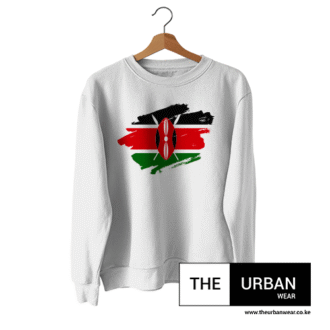 Kenya Flag - Sweatshirt - White