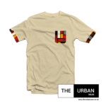 Ank041 - Ankara Pocket Contrast Tshirt - Beige