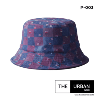 Bucket Hat - P003 - Red Blue Checked