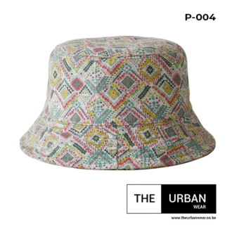 Bucket Hat - P004 - White Patterned
