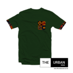 Ank046 - Ankara Pocket Contrast Tshirt - Forest Green